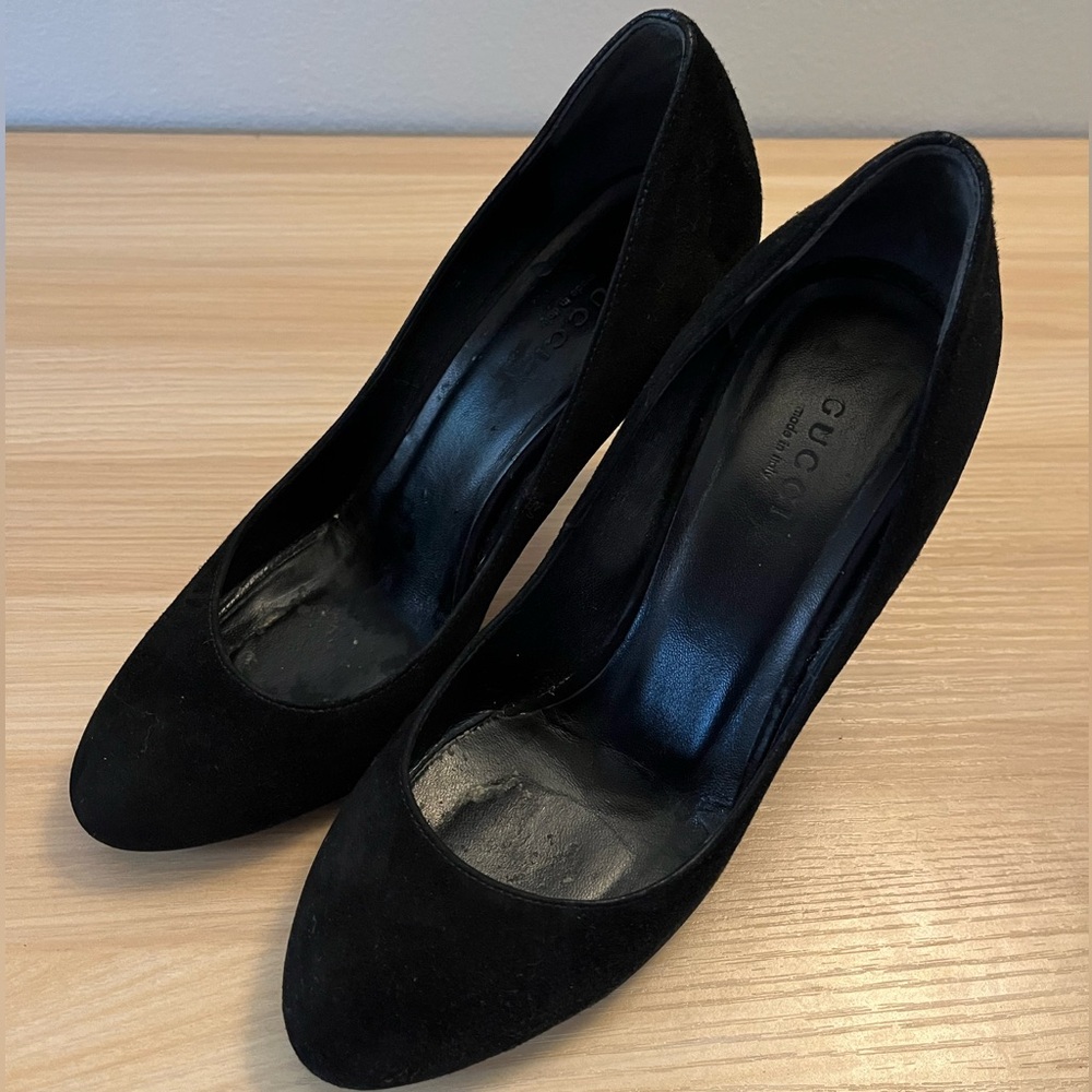 Gucci Women's Black Suede Heels
